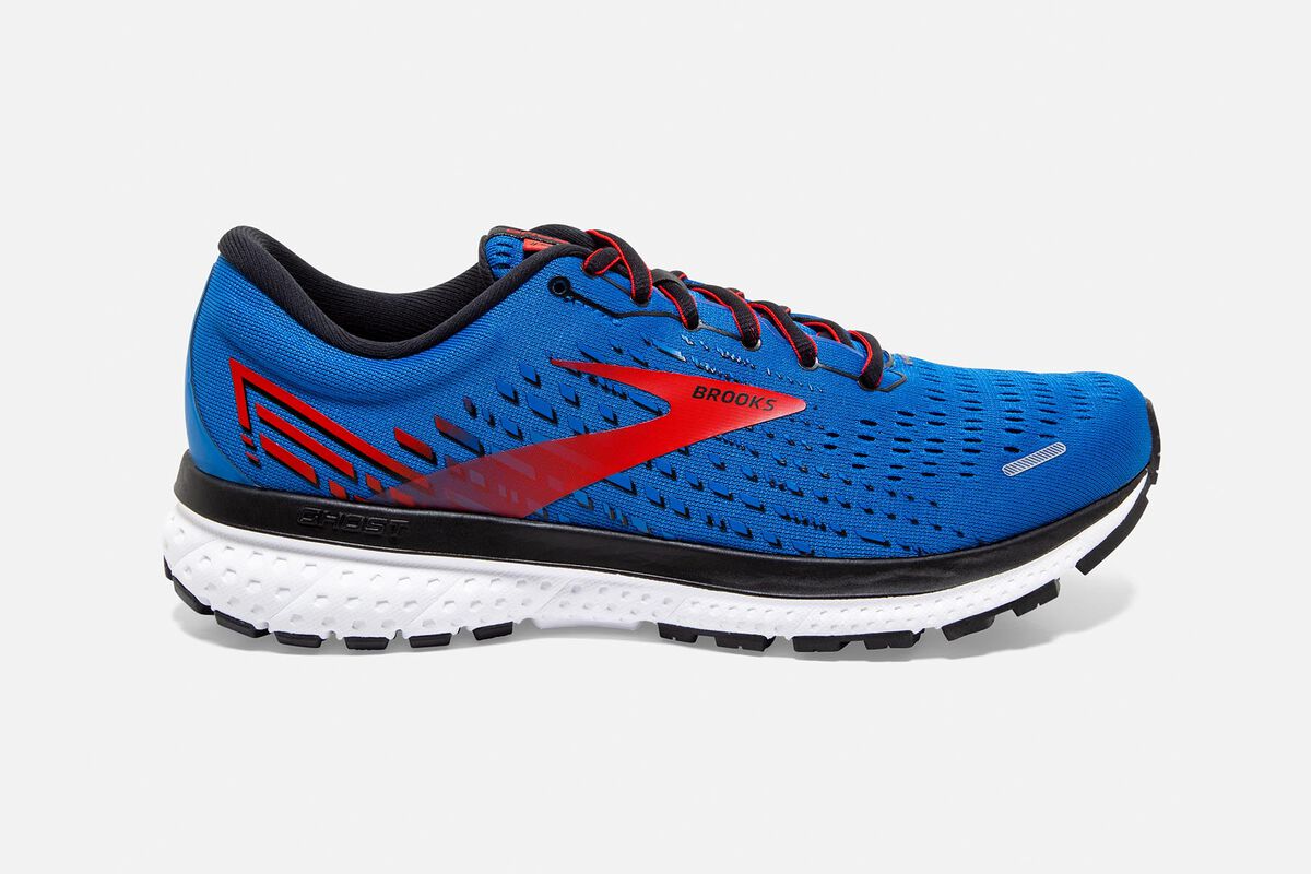 Brooks red white hot sale and blue shoes